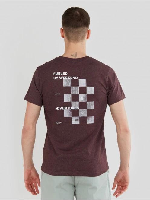 Fundango Basic - T Logo-7 T-shirt férfi rövid ujjú póló piros színben 3
