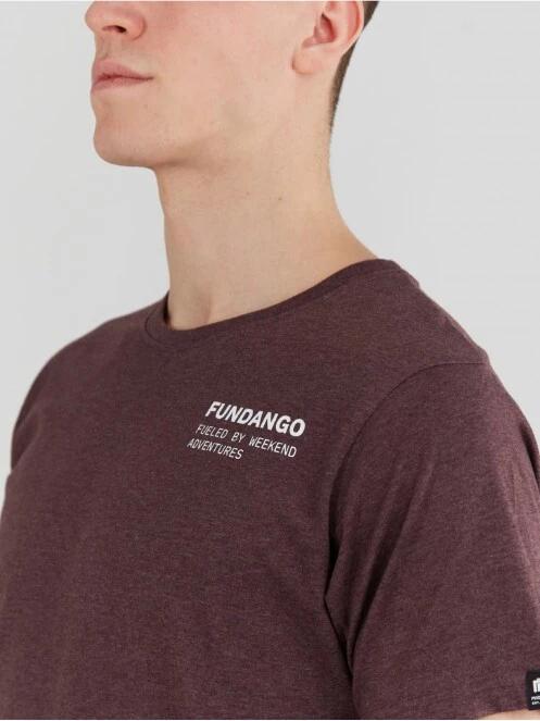 Fundango Basic - T Logo-7 T-shirt férfi rövid ujjú póló piros színben 5