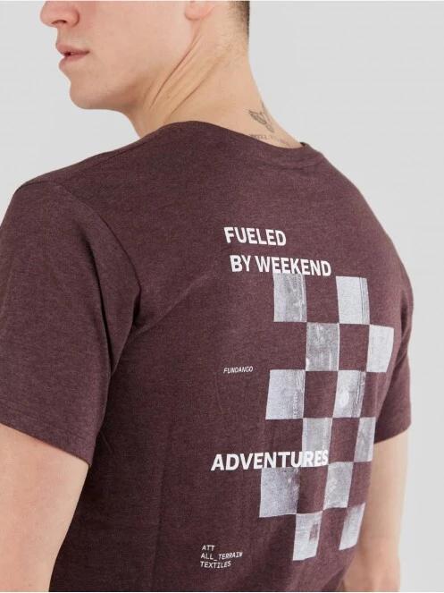 Fundango Basic - T Logo-7 T-shirt férfi rövid ujjú póló piros színben 6