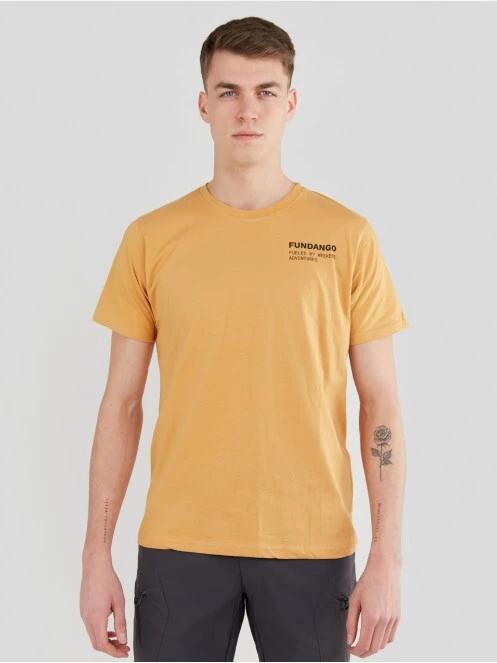 Fundango Basic - T Logo-7 T-shirt férfi rövid ujjú póló sárga színben 2