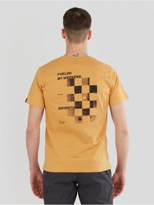 Fundango Basic - T Logo-7 T-shirt férfi rövid ujjú póló sárga színben 3