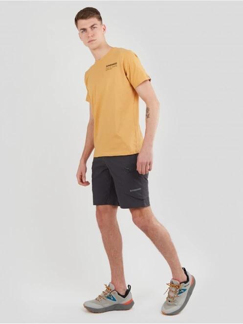Fundango Basic - T Logo-7 T-shirt férfi rövid ujjú póló sárga színben 4
