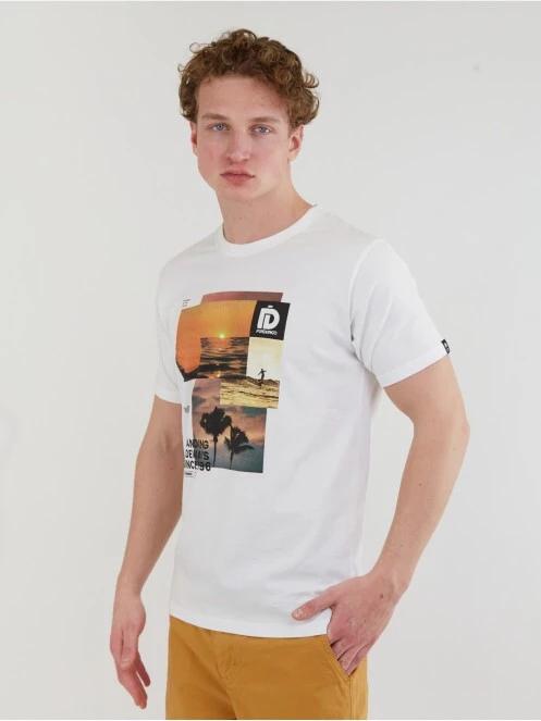 Fundango Basic - T Logo-9 T-shirt férfi rövid ujjú póló fehér színben 4