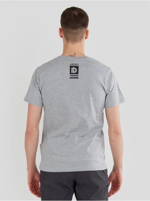 Fundango Basic - T Logo-9 T-shirt férfi rövid ujjú póló szürke színben 3