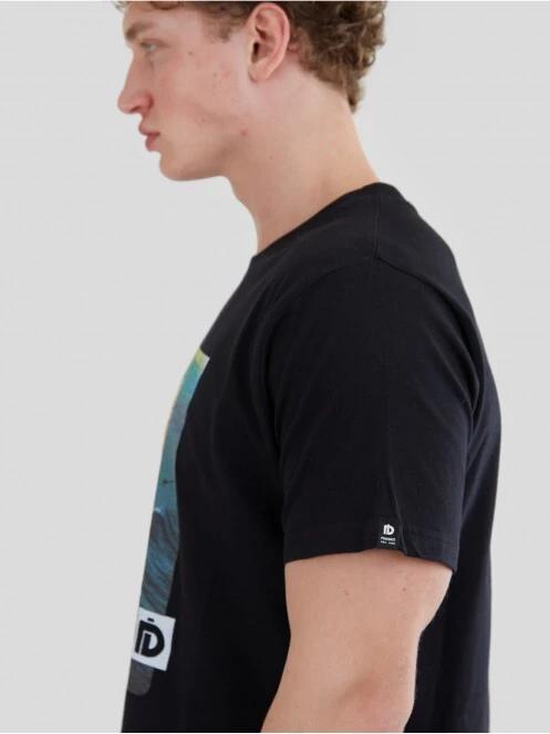 Fundango Basic - T Logo-10 T-shirt férfi rövid ujjú póló fekete színben 6