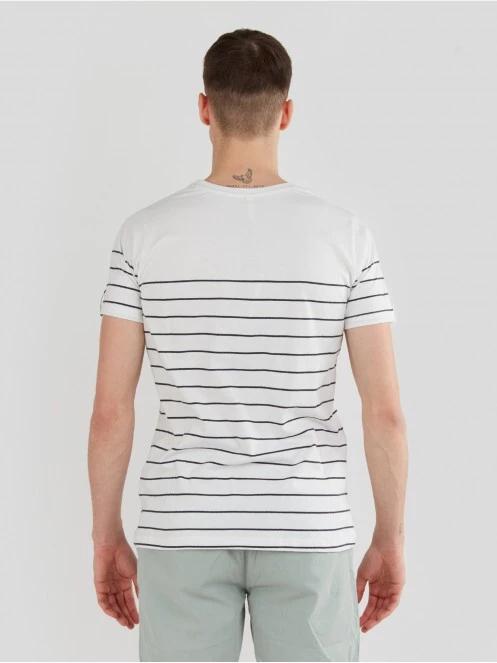 Fundango Jaggy Pocket T-shirt férfi rövid ujjú póló fehér színben 3