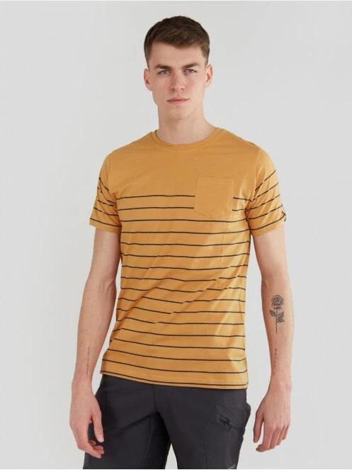 Fundango Jaggy Pocket T-shirt férfi rövid ujjú póló sárga színben 2