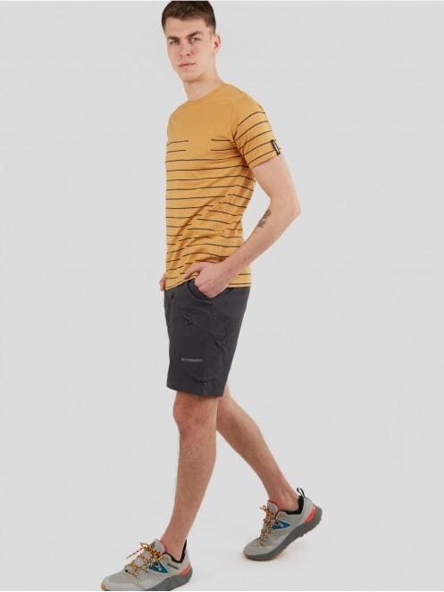 Fundango Jaggy Pocket T-shirt férfi rövid ujjú póló sárga színben 4