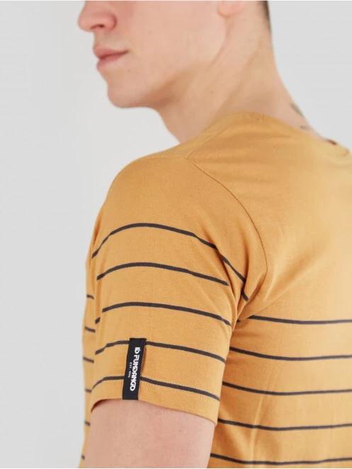Fundango Jaggy Pocket T-shirt férfi rövid ujjú póló sárga színben 5
