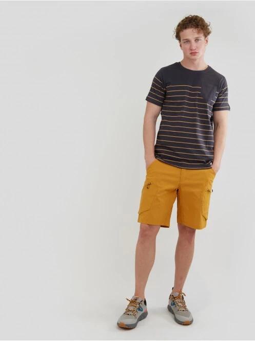 Fundango Jaggy Pocket T-shirt férfi rövid ujjú póló szürke színben 4