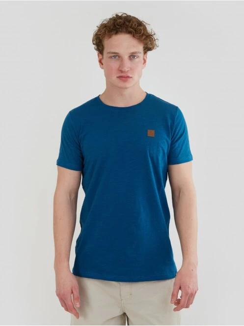 Fundango Jaggy Structured T-Shirt férfi rövid ujjú póló kék színben 2