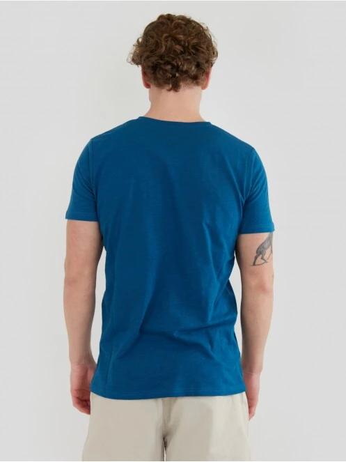 Fundango Jaggy Structured T-Shirt férfi rövid ujjú póló kék színben 3