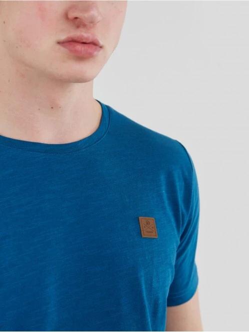 Fundango Jaggy Structured T-Shirt férfi rövid ujjú póló kék színben 5