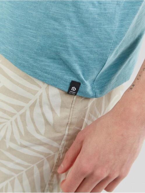 Fundango Jaggy Structured T-Shirt férfi rövid ujjú póló kék színben 6