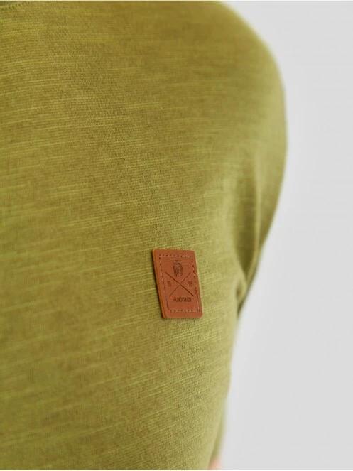 Fundango Jaggy Structured T-Shirt férfi rövid ujjú póló zöld színben 4