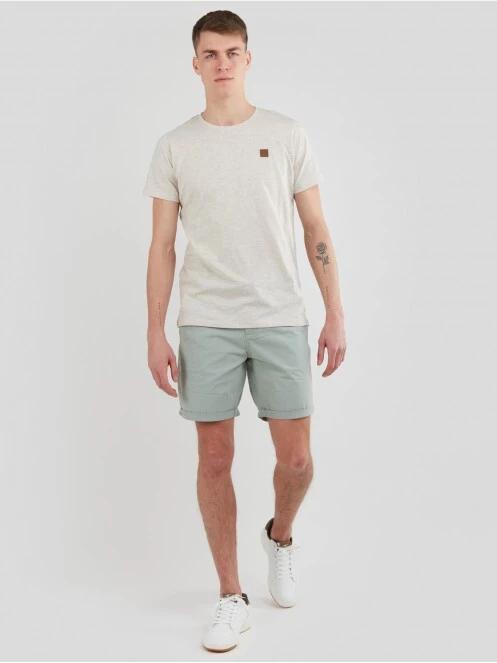 Fundango Jaggy Structured T-Shirt férfi rövid ujjú póló homok színben 4
