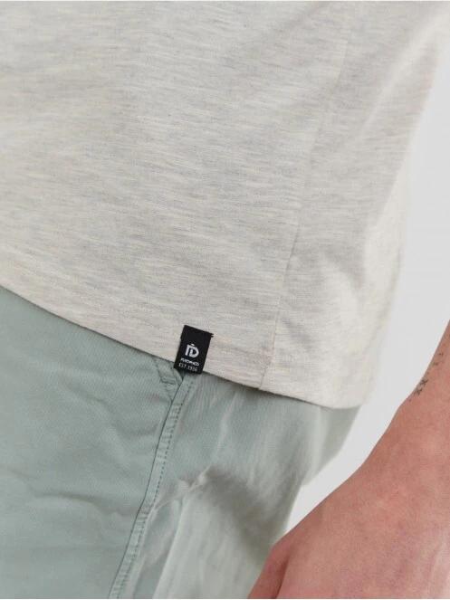 Fundango Jaggy Structured T-Shirt férfi rövid ujjú póló homok színben 6