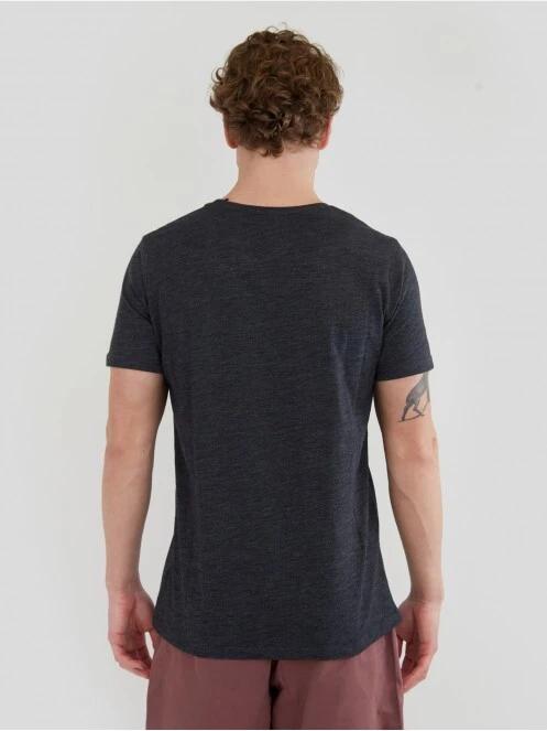 Fundango Jaggy Structured T-Shirt férfi rövid ujjú póló szürke színben 3