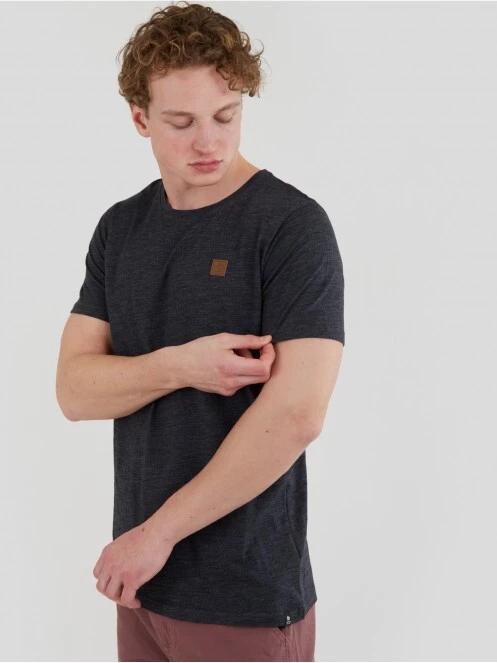Fundango Jaggy Structured T-Shirt férfi rövid ujjú póló szürke színben 5