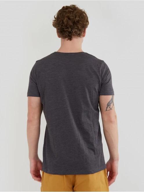 Fundango Jaggy Structured T-Shirt férfi rövid ujjú póló fekete színben 3