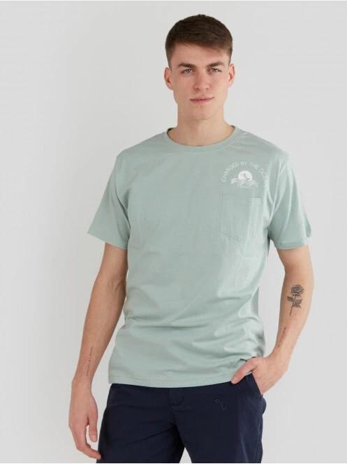 Fundango Talmer Pocket T-shirt férfi rövid ujjú póló zöld színben 2