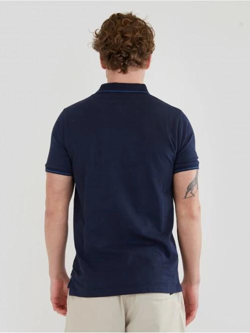 Fundango Incognito Mono Poloshirt férfi galléros póló sötétkék színben 3