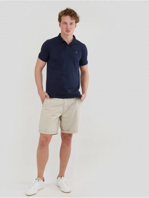 Fundango Incognito Mono Poloshirt férfi galléros póló sötétkék színben 4