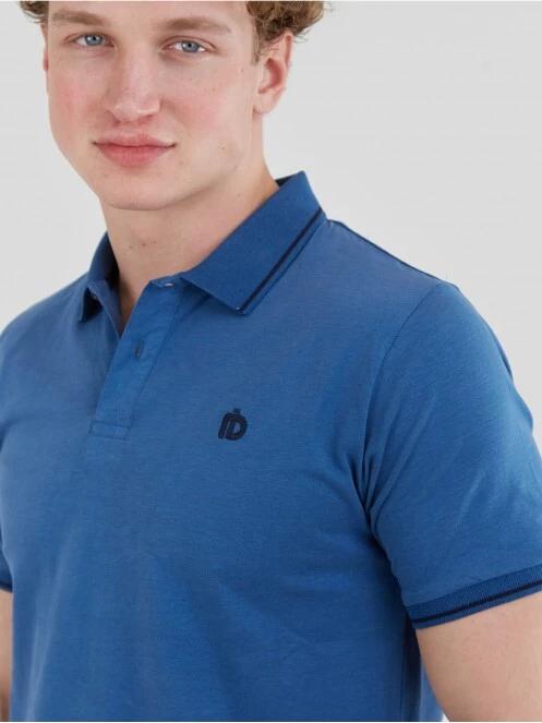 Fundango Incognito Mono Poloshirt férfi galléros póló sötétkék színben 5