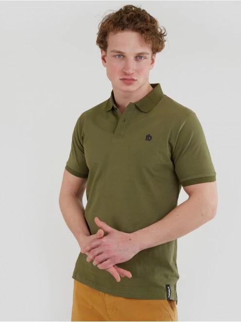 Fundango Incognito Mono Poloshirt férfi galléros póló oliva színben 2