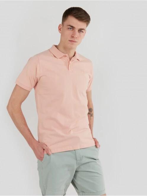 Fundango Incognito Mono Poloshirt férfi galléros póló rózsaszín színben 2