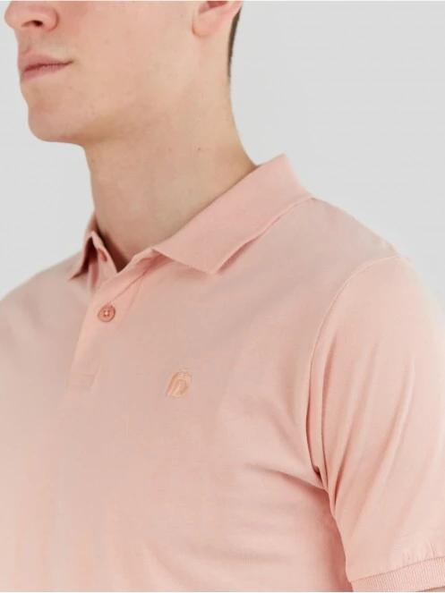 Fundango Incognito Mono Poloshirt férfi galléros póló rózsaszín színben 5