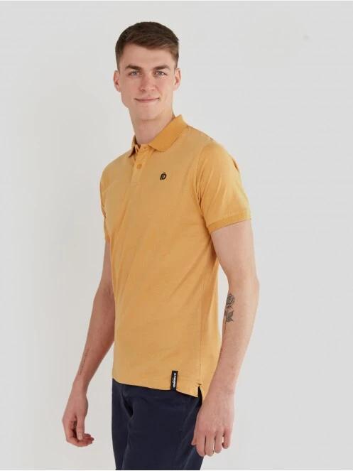 Fundango Incognito Mono Poloshirt férfi galléros póló sárga színben 2