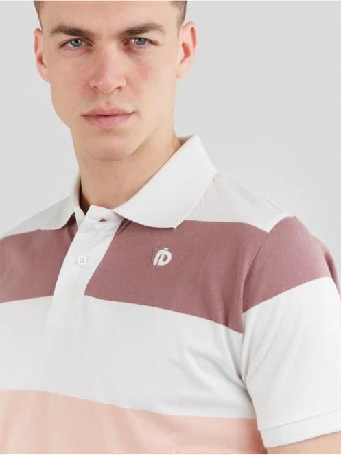 Fundango Incognito Stripe Poloshirt férfi galléros póló fehér színben 5