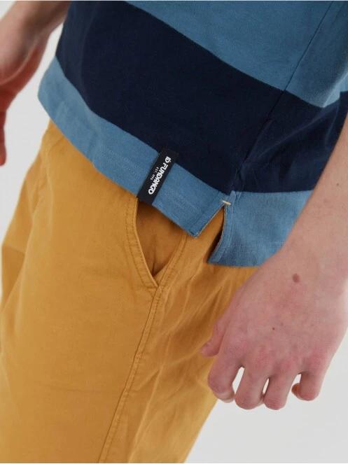Fundango Incognito Stripe Poloshirt férfi galléros póló sötétkék színben 6