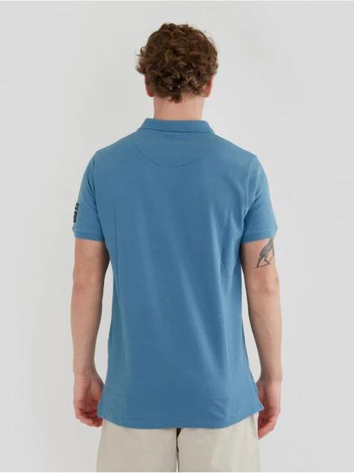 Fundango Molton Poloshirt férfi galléros póló kék színben 3
