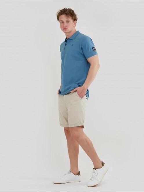 Fundango Molton Poloshirt férfi galléros póló kék színben 4