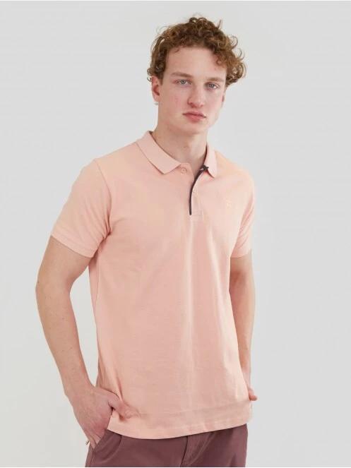 Fundango Molton Poloshirt férfi galléros póló rózsaszín színben 2