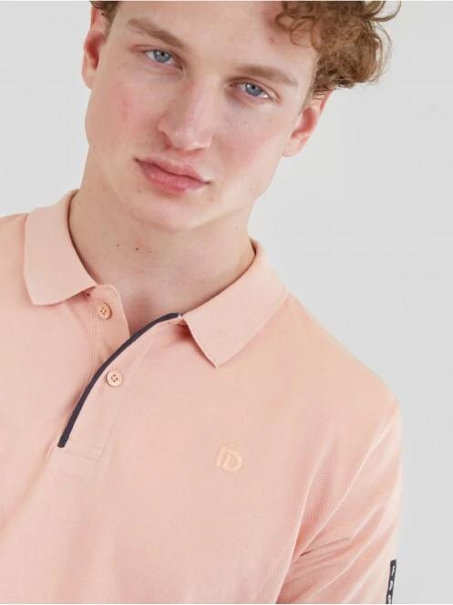 Fundango Molton Poloshirt férfi galléros póló rózsaszín színben 5