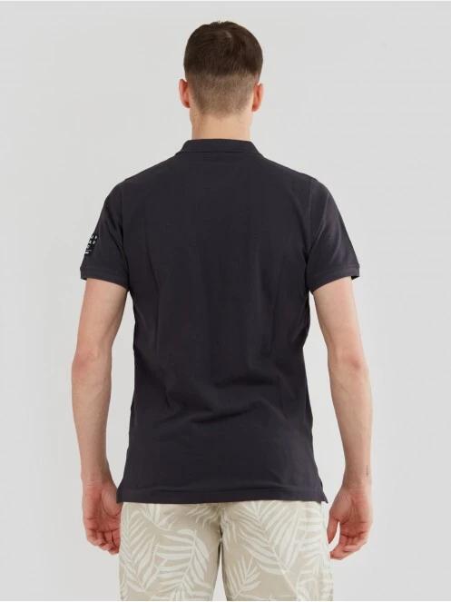 Fundango Molton Poloshirt férfi galléros póló fekete színben 3