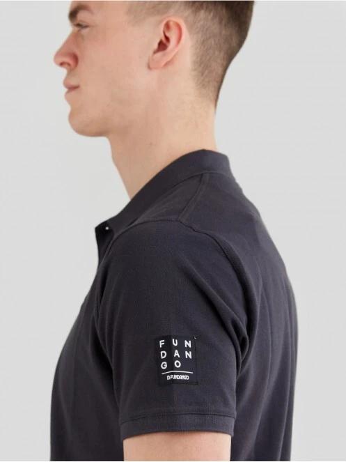 Fundango Molton Poloshirt férfi galléros póló fekete színben 5