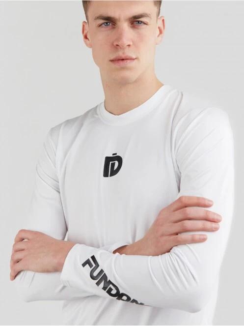 Fundango Manado Long Rashguard férfi hosszú ujjú lycra fehér színben 6