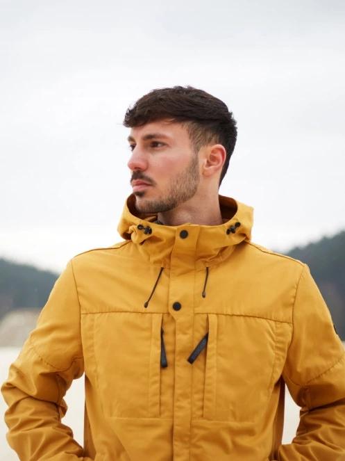 Fundango Managa jacket férfi átmeneti kabát sárga színben 10