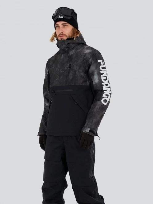 Fundango Tilbury ECO Logo Anorak férfi síkabát fekete színben 2