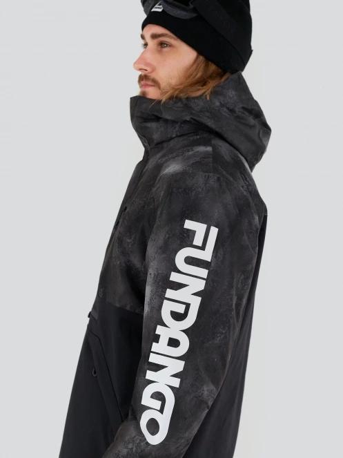 Fundango Tilbury ECO Logo Anorak férfi síkabát fekete színben 5