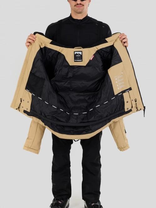 Fundango Portage Padded Jacket férfi steppelt síkabát homok színben 5