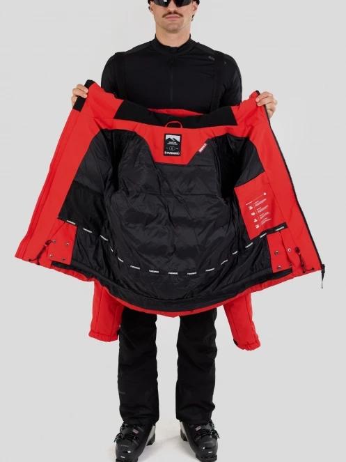 Fundango Portage Padded Jacket férfi steppelt síkabát piros színben 5