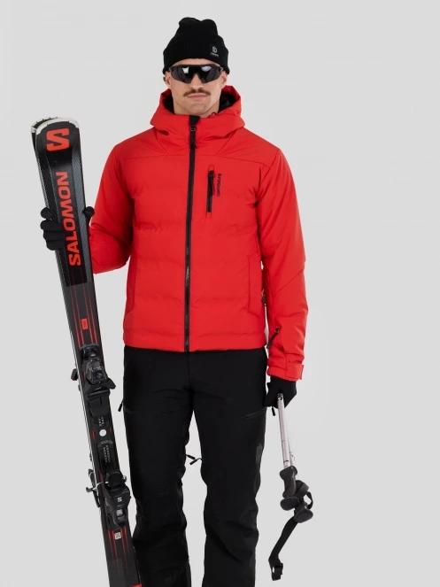 Fundango Portage Padded Jacket férfi steppelt síkabát piros színben 6
