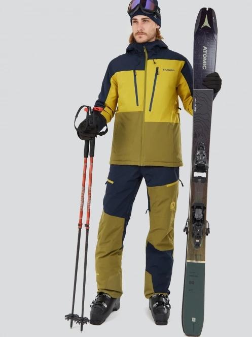 Fundango Teak Colourblock Pants férfi sínadrág zöld színben 4