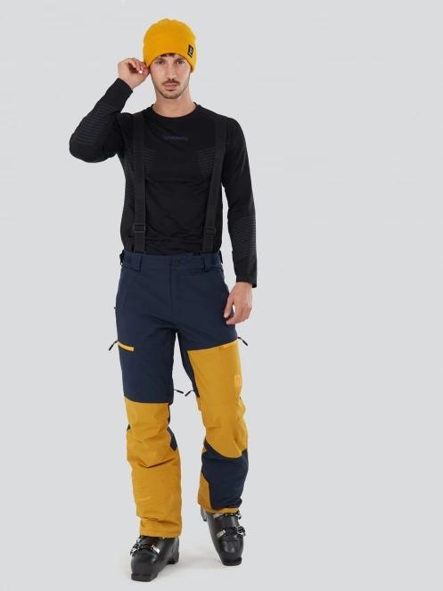 Fundango Teak Colourblock Pants férfi sínadrág sárga színben 4