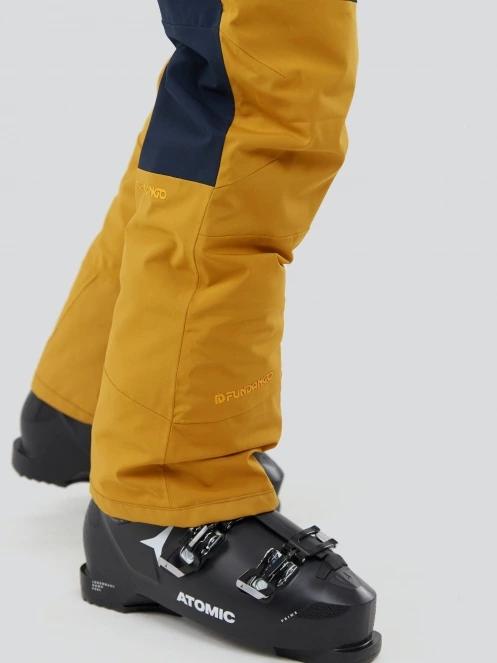 Fundango Teak Colourblock Pants férfi sínadrág sárga színben 5